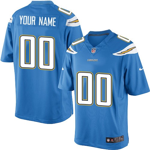 Youth Elite Nike Jersey Electric Blue Alternate - Customized NFL Los Angeles Chargers